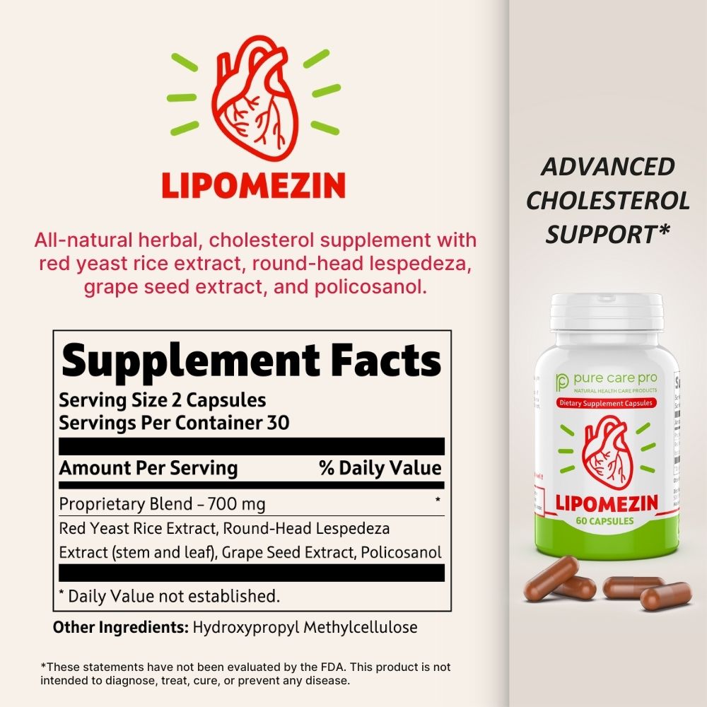 LIPOMEZIN® All-Natural Cholesterol Support Supplement